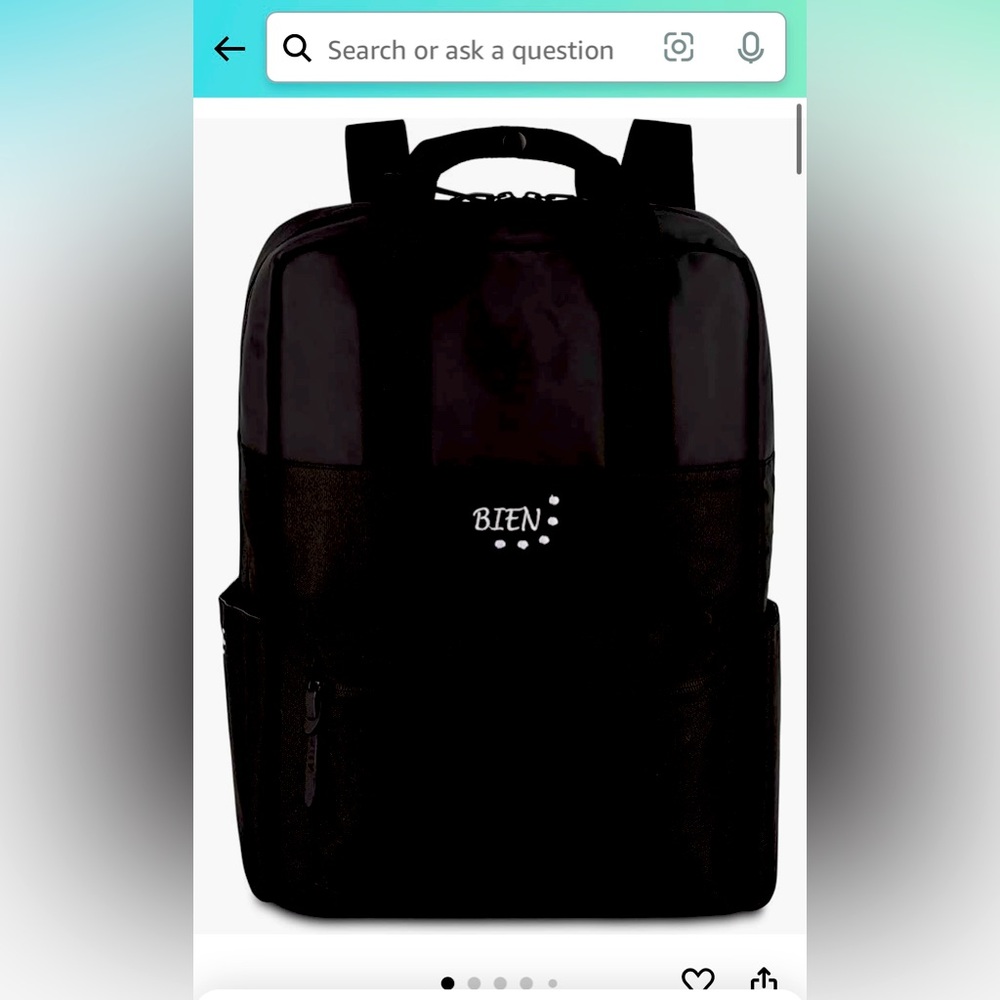 Bien Oslo - ultralight backpack,water resistant water bottle compartment (black)